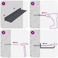 vidaXL Závesná polica 2 ks Antracit 30 x 9 x 2,5 cm Oceľ
