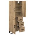 vidaXL Highboard 2 ks Remeselný dub 69,5 x 34 x 180 cm