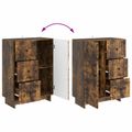 vidaXL Servírovacia skriňa so zásuvkou Dymový dub 66 x 34,5 x 90 cm