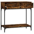 vidaXL Konzolový stolík dymový dub 75 x 34,5 x 75 cm kompozitné drevo