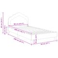 vidaXL Detský rám na posteľ s čelom Ružová 90 x 200 cm Zamat