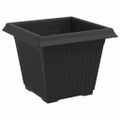 vidaXL Kvetináče 24 ks Čierna Plast