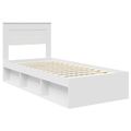 vidaXL Rám postele Biela 100 x 200 cm Masívne borovicové drevo