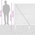 vidaXL Hexagonálny plot s stĺpom 50 x 1,5 m PVC potiahnutá oceľ Sivá