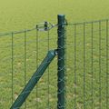 vidaXL Zemný kolík plotového stĺpika 26 ks Zelená