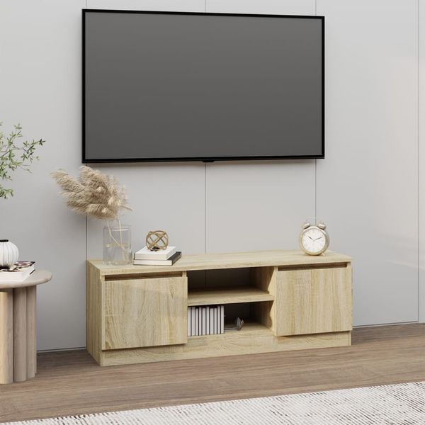 vidaXL TV skrinka s dvierkami dub sonoma 102x30x36 cm