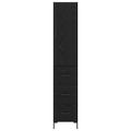 vidaXL Highboard Čierny dub 34,5 x 34 x 180 cm Kompozitné drevo