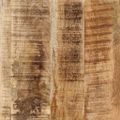 vidaXL Toaletný stolík 105x35x75 cm surový mangovníkový masív a železo