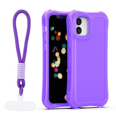 Puzdro Safepop s popruhom pre iPhone 12 / 12 Pro 6,1" fialové