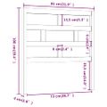 vidaXL Čelo postele biele 81x4x100 cm masívna borovica