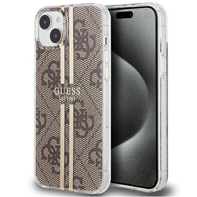 Puzdro Guess pre iPhone 15 Plus 6,7" GUHCP15MH4PSEGW hnedá HC IML 4G GOLD STRIPE