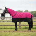 vidaXL Plášť pre kone Ružová a čierna 85 cm Polyester