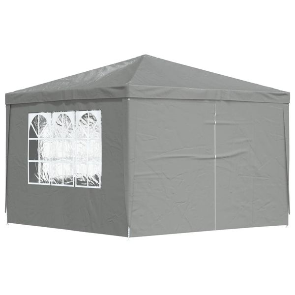 vidaXL Párty stan 300 x 300 x 255 cm Svetlosivá PE a oceľ