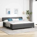 vidaXL Posteľ s pružinovým rámom Tmavo šedá 200 x 200 cm látka