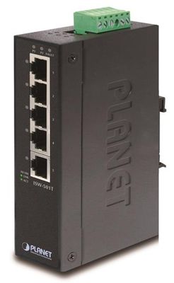 Planet ISW-501T Průmyslový Switch 5x 10/100M, -40~+75°C, TB napájení 12-48VDC, DIN, kovové šasi 5x 10/100M, -40~+75°C, TB napájení 12-48VDC, DIN, kovové šasi, ISW-501T