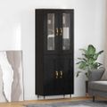 vidaXL Highboard 2 ks Čierny dub 69,5 x 34 x 180 cm Kompozitné drevo