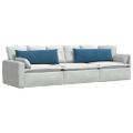 vidaXL Vankúše na pohovku 2 pcs Modrá 120 x 40 cm Kordúrová tkanina