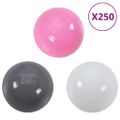 vidaXL Detský stan v tvare slona s 250 guľôčkami sivý 174x86x101 cm