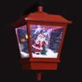 vidaXL Vianočná nástenná lampa s LED svetlami a Santom červené 40x27x45 cm