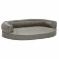 vidaXL Ergonomický matrac pre psa 75x53 cm ľanový vzhľad šedý