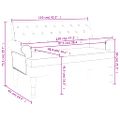 vidaXL Lavička s operadlom sivohnedá 120x62x75,5 cm látka