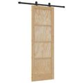 vidaXL Posuvné dvere ORKDAL 73,5 x 211 cm Borovicový masív Prírodná