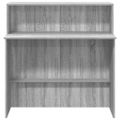 vidaXL Recepčný stôl sivý dub sonoma 100x50x103,5 cm kompozitné drevo