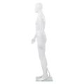 vidaXL Pánska figurína, sklenený podstavec, lesklá biela 185 cm
