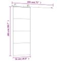 vidaXL Posuvné dvere s kovaním 76x205 cm ESG sklo a hliník