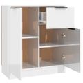 vidaXL Komody 2 ks lesklé biele 60x30x70 cm spracované drevo
