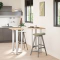 vidaXL Nohy barového stola v tvare T, 2 ks, biele, 60x35x(100-101) cm, oceľové