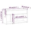 vidaXL Lavica na topánky hnedý dub 80x30x45 cm spracované drevo