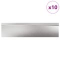 vidaXL Slimákové zábrany 16 ks 100 x 3,5 x 25 cm Nerezová oceľ