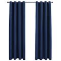 vidaXL Zatemňovacie závesy s kovovými očkami 2 ks, modré 140x225 cm