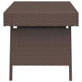 vidaXL Skladací bočný stolík hnedý 60x40x38 cm polyratan