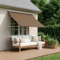 vidaXL Markíza Sivohnedá 300 x 150 cm 180 g / m² polyester s PU povrchom