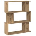 vidaXL Knižnica Dub Artisan 80x24x96 cm Drevo