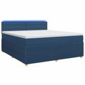vidaXL Posteľ boxspring s matracom Modrá 180 x 200 cm Látka