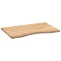vidaXL Doska stolíka neošetrená 80x50x2,5 cm dubový masív obdĺžnikový