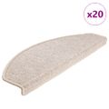 vidaXL Schodové rohože 20 ks 65x24x4 cm taupe polkruhové veľké