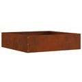 vidaXL Obrubník trávnika 50 x 50 x 13 cm Hrdzavý