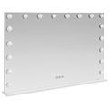 vidaXL LED zrkadlo na umývadlo Biela 80 x 10 x 52,5 cm Sklo a oceľ