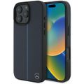 Púzdro Mercedes pre iPhone 16 Pro Max 6,9" MEHMP16X23RURBV Hardcase MB Blue Line Leather MagSafe tmavomodrá