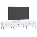 vidaXL TV skrinka Biela 147 x 34,5 x 30 cm Kompozitné drevo