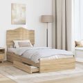 vidaXL Úložná posteľ Sonoma dub 70 x 190 cm Kompozitné drevo