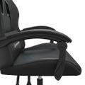 vidaXL Otočná herná stolička čierna umelá koža