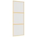 vidaXL Posuvné dvere zlaté 76x205 cm matné ESG sklo a hliník