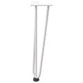 vidaXL Nohy do vlasov pre konferenčný stolík 4 ks, biele 42 cm, masívna oceľ