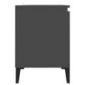 vidaXL TV stolík kovové nohy sivý 103,5x35x50 cm