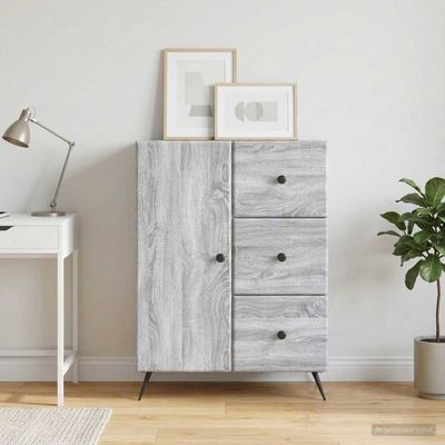 vidaXL Servírovacia skriňa Sivá sonoma 66 x 34,5 x 90 cm